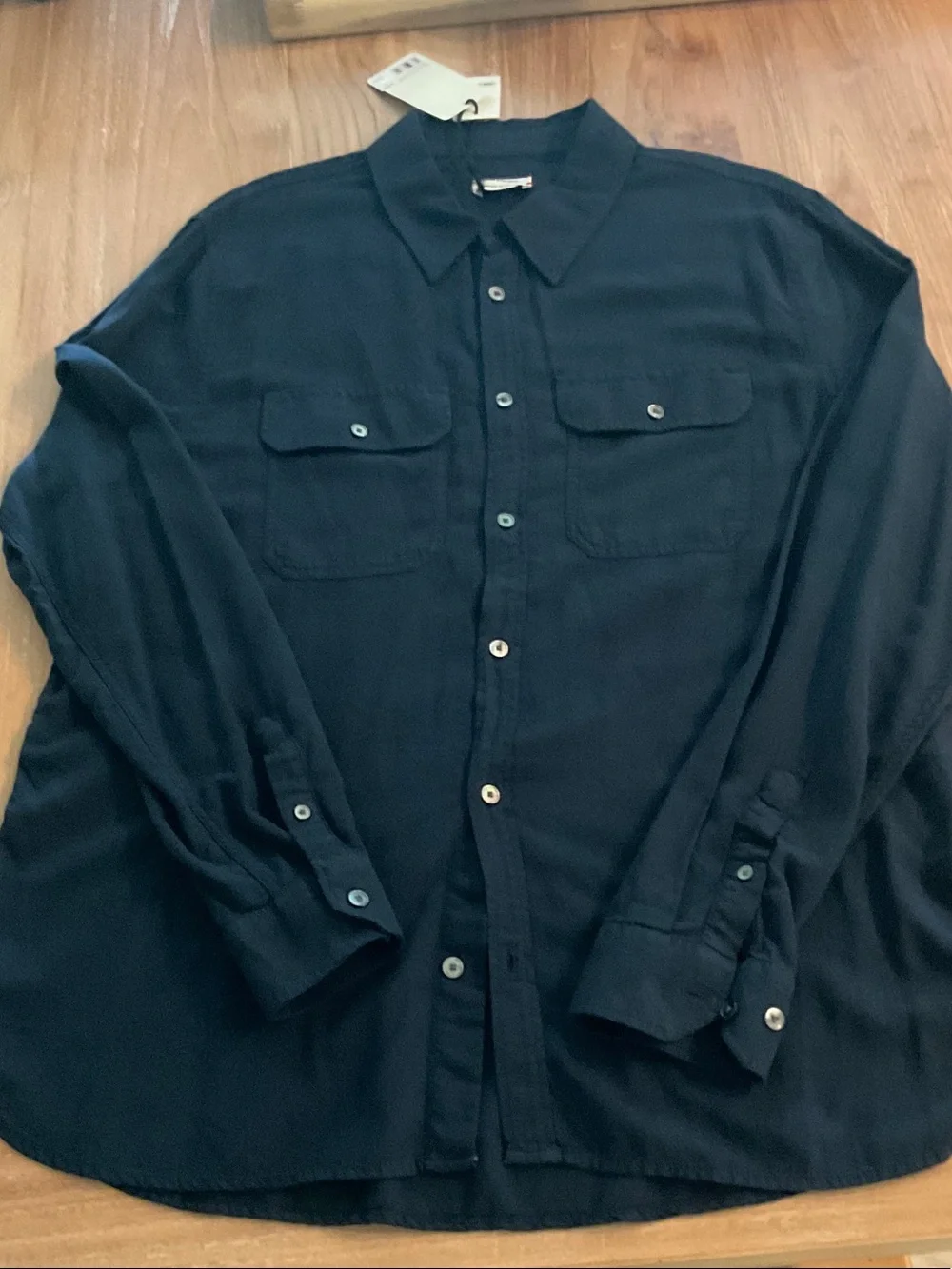 Zadig&Voltare Navy Stan Button-Up Utility Shirt